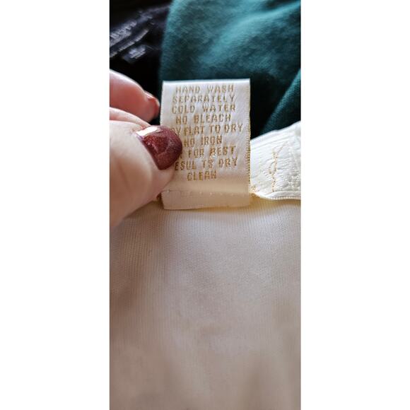 Kroshetta by Papillon Crochet Knit Dress Size M White Lace Open Weave Boho - Picture 12 of 12